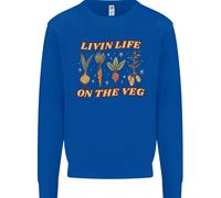 Vegan Living Life On The Veg Vegetarian Uomo Sweatshirt Jumper