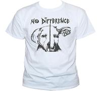Vegan No Difference T Shirt- Animal Rights Political Protest Graphic Cotton Tee White XL