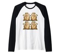 Vegan Potato Graphic Floral Vegetable Pattern for Vegetarian Maglia con Maniche Raglan