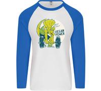 Vegan Power Gym Bodybuilding Vegetariano Uomo L/S Baseball T-Shirt