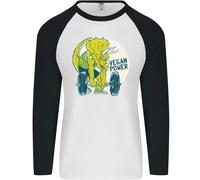 Vegan Power Gym Bodybuilding Vegetariano Uomo L/S Baseball T-Shirt