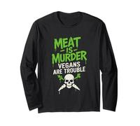 Vegan Punk Ribelle Vegan Vegan Anarchico Protesta Vegana Maglia a Manica