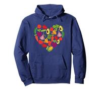 Vegan Vegetable Heart I love vegetables Healthy Eating Fruit Felpa con Cappuccio