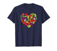 Vegan Vegetable Heart I love vegetables Healthy Eating Fruit Maglietta