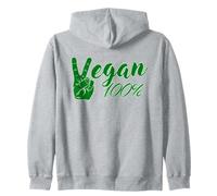 Vegan100 per Cento Veganismo Vegetariano Felpa con Cappuccio