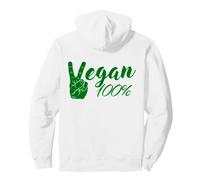 Vegan100 per Cento Veganismo Vegetariano Felpa con Cappuccio