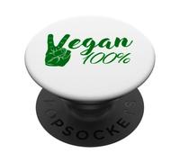 Vegan100 per cento Veganismo Vegetariano PopSockets PopGrip Adesivo