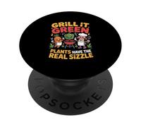 Veganismo Barbecue "Le piante hanno il vero sizzle" PopSockets PopGrip Adesivo