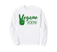 Vegano al 100 per Cento Veganismo Veganesimo Vegetariano Felpa
