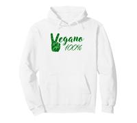 Vegano al 100 per Cento Veganismo Veganesimo Vegetariano Felpa con Cappuccio