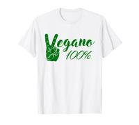 Vegano al 100 per Cento Veganismo Veganesimo Vegetariano Maglietta
