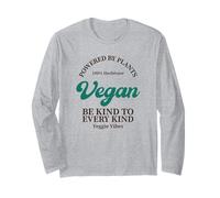 Vegano Alimentato dalle Piante Sii Gentile con Ogni Tipo di Vibrazione vegetariana Maglia a Manica