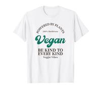 Vegano Alimentato dalle Piante Sii Gentile con Ogni Tipo di Vibrazione vegetariana Maglietta