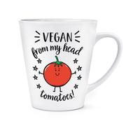 Vegano Da My Testa Pomodori 341ml Latte Tazza Del Mondo Migliore Scherzo Ortaggi