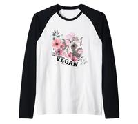 Vegano, Non mangio i Miei Amici - Animale Vegetariano Mondo Pace Maglia con Maniche Raglan