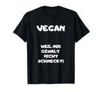 VEGANO perché la violenza non mi assaggia Veganismo Vegetariano Maglietta