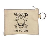Vegans are from The Future Portachiavi Portamonete Beige
