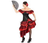 Vegaoo Costume danzatrice di flamenco donna rossa e nera - Nero - M/L