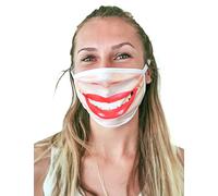 Vegaoo Mascherina bocca con rossetto adulto