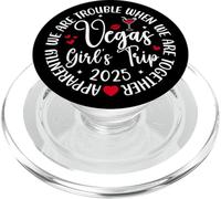 Vegas Girls Trip 2025 Crew We're Trouble When We're Together PopSockets PopGrip per MagSafe