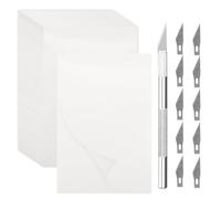 VEGCOO Diamond Painting Accessories, 150 pezzi di carta divisoria Diamond Painting/1 taglierina e 10 lame, set di accessori per pittura con diamanti per uso professionale e fai da te (bianco 2)