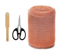 VEGCOO Rotolo di rete di rame 9 m x 12,7 cm, rete di protezione anti lumache e lumache, tagliabile rete morbida, rete fine rete (inclusa. 1 x forbici e 1 x pressacavo