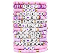 VEGCOO Set di 14 braccialetti K-Pop per ragazze, regalo K-Pop e anime cosplay, set di braccialetti pop coreani