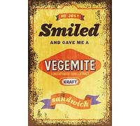 Vegemite Sandwich 8x12 pollici Targa in metallo in metallo Decorazione per garage Man Cave per ufficio Casa Aula Decorazione per il bagno Regali Miglior decorazione per la fattoria Regalo per gli amic