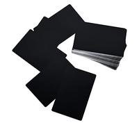 Vegena 150 Pezzi Biglietti da Visita in Metallo, Biglietti da Visita Personalizzati Alluminio, Biglietto da Visita Metallo con Incisione Laser, per Ufficio e Carta Regalo Fai da Te, Nero