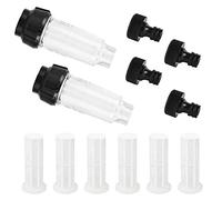 Vegena 2 filtri acqua tubo da giardino - 3/4 pollici prefiltro acqua con 6 inserti filtro + 4 adattatori rapidi, set filtro acqua tubo da giardino per idropulitrici ad alta pressione, camper