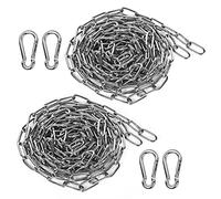 Vegena 2 Pezzi Catena in Acciaio Inox per Poltrona sospesa, Catena per Sedia Sospesa da 2 Metri, Catena con Due Moschettoni per Altalene, Poltrone Sospese, Amache