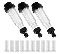 Vegena 3 filtri acqua tubo da giardino prefiltro acqua 3/4 pollici con 10 inserti filtro e 3 adattatori rapidi per idropulitrici ad alta pressione, pompa da giardino, irrigazione da giardino, camper