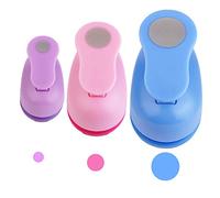 Vegena , 3 Pezzi Perforatrice per Carta Fai da Te Goffratore Fustellatrice Decorativo Creativa Cerchio 10mm 16mm 25mm per Scrapbooking, Album, Carta