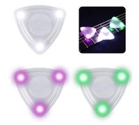 Vegena Glowing Guitar Pick - Plettri luminosi per chitarra, 3 pezzi, per chitarra (3 colori)