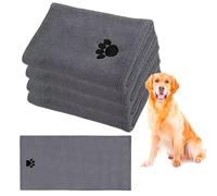 Vegena 4 Asciugamani Extra Assorbenti in Microfibra per Cani e Gatti, Taglia Piccola e Media (35 x 75)