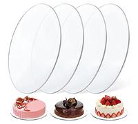 Vegena 4 piatti per torte, rotondi, Ø 30 cm, in acrilico, riutilizzabili, per torte (30 cm)
