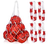 Vegena 4 reti per palloni, grandi per 10 - 15 palline, borsa per pallone, rete portatile, in nylon, borsa a rete per calcio, pallacanestro, pallavolo, rugby, pallamano