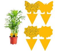 Vegena 60 Pezzi Biadesivo Trappole per Insetti, Plug-in Trappola per Mosche Piastre Gialle Adesivo Giallo Trappole Appiccicose Hanging Plant Flycatcher per Contro Moscerini, Afidi, Moscerini, Tarme