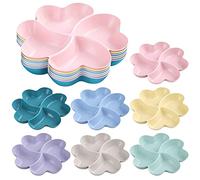 Vegena 7 Pezzi Vassoio per Snack con Scomparti, Piatto a Scomparti Plastica, Piatto da Portata per Antipasti Multiuso per Feste Caramelle, Antipasti, Frutta secca, Contenitore per Snack