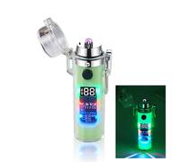 Vegena Accendino elettrico con schermo digitale, accendino elettrico USB C, ricaricabile, Dual Arc senza fiamma Accendino al plasma con torcia impermeabile per uomini e donne