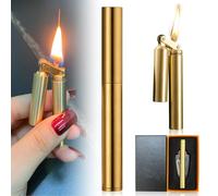 Vegena Accendino vintage a torcia, con accendino a petrolio, pieghevole, portatile, con confezione regalo