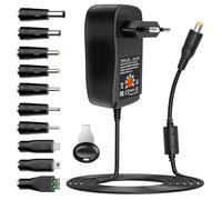 Vegena Adattatore Di Alimentazione 12V 2A, 30W Alimentatore Switching Trasformatore Adattatore Universale Con 10 Connettori DC Per Elettronica Domestica 3-12V, Luce Striscia Led, Router