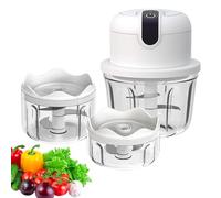 Vegena Affettatrice Per Cipolla Elettrica,350 ml Sminuzzatore Da Cucina Elettrico,Tre Tazze,Mini Affettatrice Per Cipolle,Mini Affettatrice A Cipolla Per Aglio E Verdura,Frutta, YT-WJ-qiesuiji-350ml