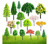 Vegena Alberi Modello Misto 65 Pezzi, Alberi Finti per Modellismo e Diorama, Decorazione da Giardino in Miniatura