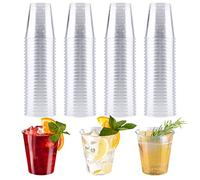 Vegena Bicchieri da liquore in plastica, 100 pezzi, 50 ml, in plastica rigida, riutilizzabili, per feste, compleanni, degustazioni, Natale