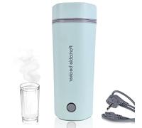 Vegena Bollitore Da Viaggio Portatile, 400ml Mini Bollitore Elettrico Da Viaggio 3 In 1 E Mini Thermos Con Spegnimento Automatico Per Tè, Latte, Caffè, 5 Minuti Di Ebollizione Rapida (Verde)