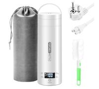 Vegena Bollitore elettrico, Bollitore da viaggio piccolo 500 ml Bollitore portatile da viaggio in acciaio inox Liner tazza elettrica Bollitore elettrico per tè caffè latte viaggio