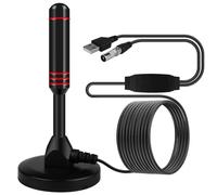 Vegena DVBT/DVBT2 Antenna da camera per TV, antenna TV HD con base magnetica 5 m, antenna telescopica digitale 360° per DTMB, ISDB, DVB-T2, DMB-T