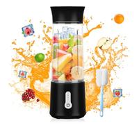 Vegena Frullatore, Frullatore Portatile, Mini Frullatore 500ml, Mini Frullatore Portatile Nero, USB Ricaricabile, Smoothie Maker per La Cucina Palestra Esterna Ufficio, Casa, Campeggio e Viaggi