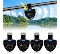 Vegena Indicatore elettronico di abboccata pesca, 4 indicatori di morso elettronici, indicatore di morso elettronico, set da pesca, indicatore di abboccato elettronico con indicatore luminoso a LED